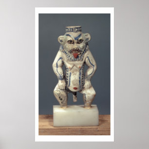 Kohl Pot, met de afbeelding van de Egyptische huis Poster