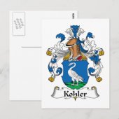 Kohler Family Crest Briefkaart (Voorkant / Achterkant)