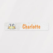 Kohlmeise Aquarell - 96 schmale Kinder Etiketten Labels (Design 1)