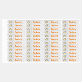 Kohlmeise Aquarell - 96 schmale Kinder Etiketten Labels