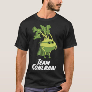 Kohlrabi plantaardige superfood voor veganisten en t-shirt