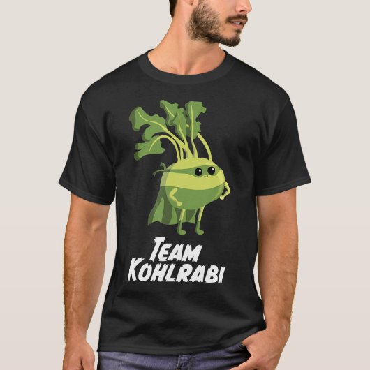Kohlrabi plantaardige superfood voor veganisten en t-shirt (Voorkant)
