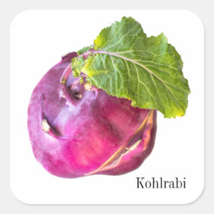 Kohlrabi Vierkante Sticker