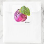 Kohlrabi Vierkante Sticker (Tas)