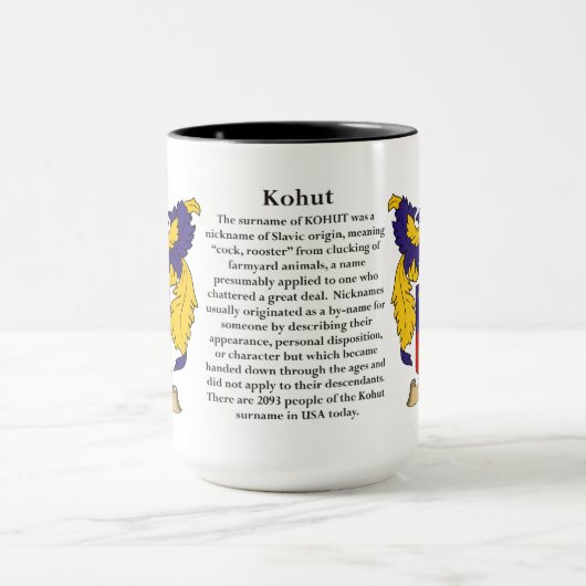 Kohut Family Coat of Arms (Engeland) Mok (Midden)