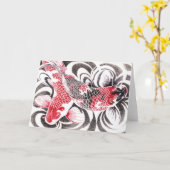 KOI02Greetingcard5.5BY4 Kaart (Gele Bloem)