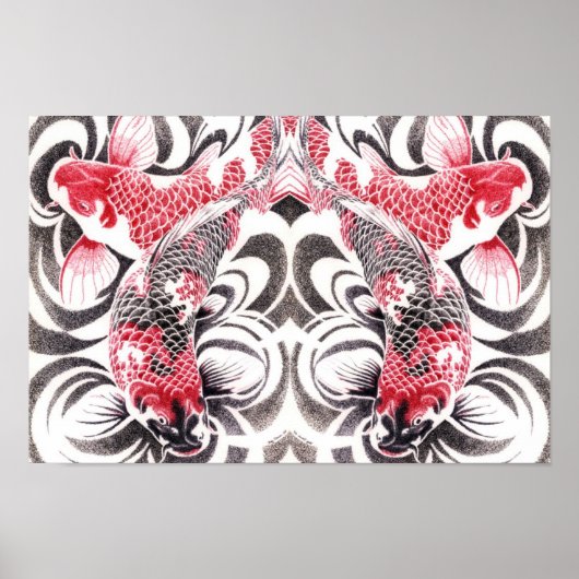 koi02poster16.5by11mirror2 poster (Voorkant)