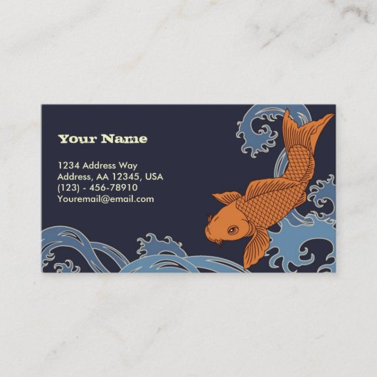 Koi (achtergrond marine) visitekaartje (Voorkant)