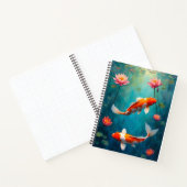 Koi and Waterlilies Pond Notitieboek (Binnen)