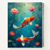 Koi and Waterlilies Pond Notitieboek (Achterkant)