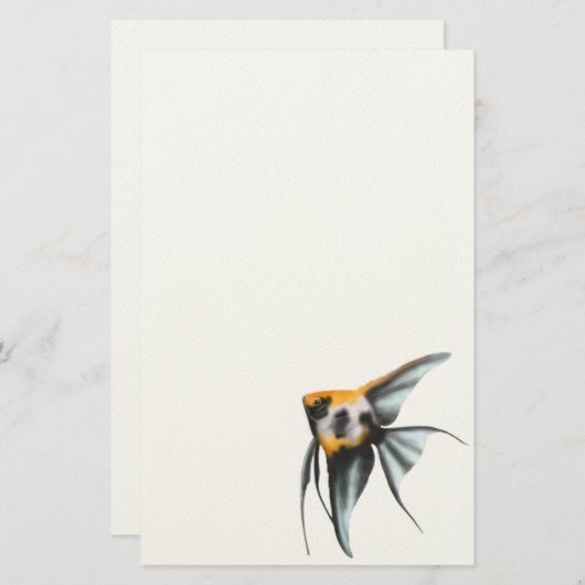 Koi Angelfish Stationery Briefpapier (Voorkant / Achterkant)
