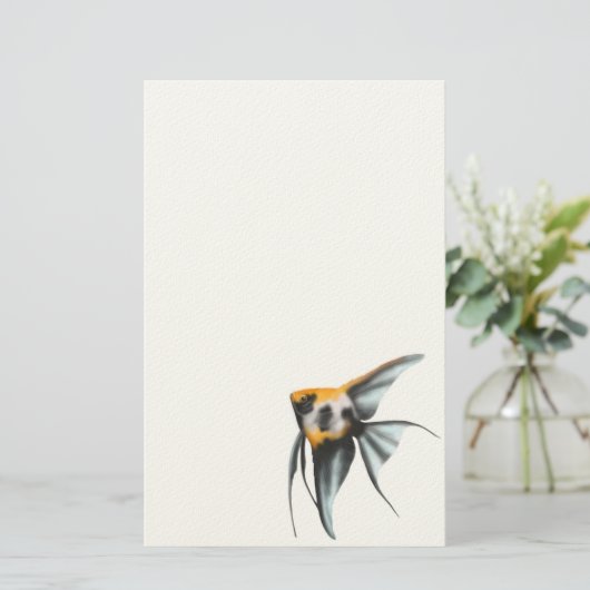 Koi Angelfish Stationery Briefpapier (Staand voorkant)