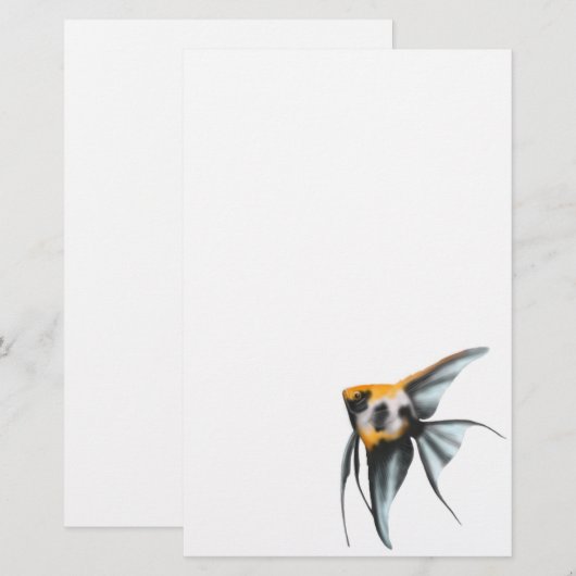 Koi Angelfish Stationery Briefpapier (Voorkant / Achterkant)