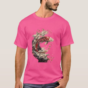 Koi Aziatische Karper Sakura Cherry Blossom Seizoe T-shirt