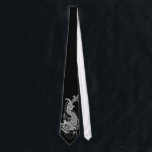 Koi B&W Stropdas<br><div class="desc">Koi op zwart stropdas.</div>