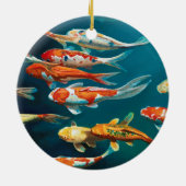 Koi Ballet - Keramisch Ornament (Achterkant)