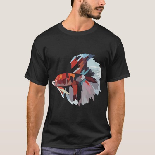 Koi Betta Vis - Digitale Illustratie T-shirt (Voorkant)