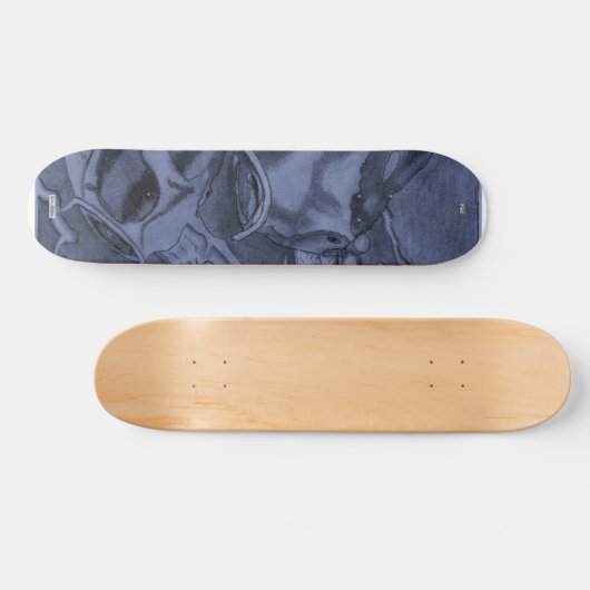 Koi (blauw) persoonlijk skateboard (Horizontaal)