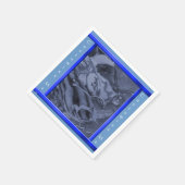 Koi (blauw) servetten (Hoek)