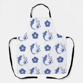 Koi Blossom Crest: Serene Blue Edition Schort (Voorkant)