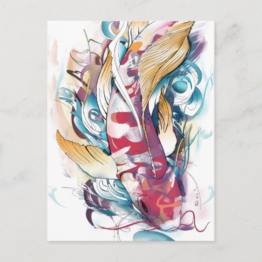 Koi-briefkaart afspelen briefkaart (Voorkant)