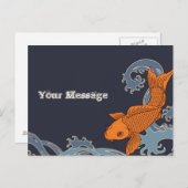 Koi-Briefkaart (marine) Briefkaart (Voorkant / Achterkant)