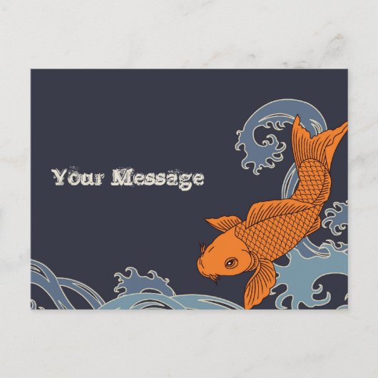 Koi-Briefkaart (marine) Briefkaart (Voorkant)