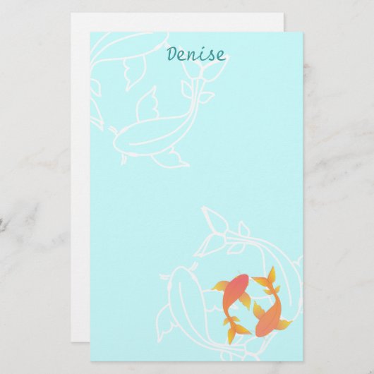 Koi Briefpapier (Voorkant / Achterkant)