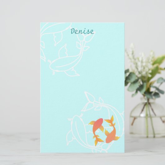 Koi Briefpapier (Staand voorkant)