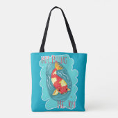 Koi Bring Me Joy Fun Fish Love Schattigee slogan Tote Bag (Achterkant)