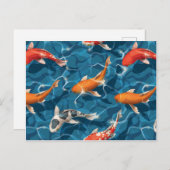 Koi Carp briefkaart (Voorkant / Achterkant)