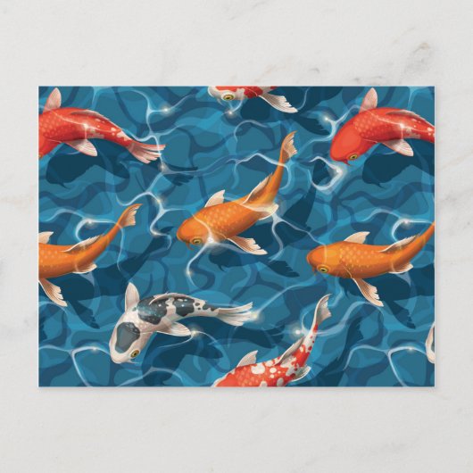 Koi Carp briefkaart (Voorkant)