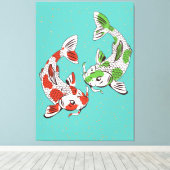 Koi Carp Canvas Afdruk (Insitu (Houten vloer))