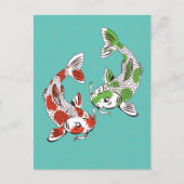 Koi Carp Feestdagenkaart (Voorkant)