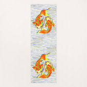 Koi Carp Fish Oranje Green over water op Yogamat (Voorkant)