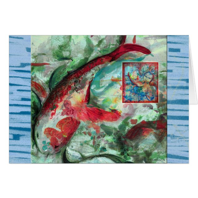 Koi Carp Fish Painting (Voorkant Horizontaal)