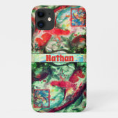 Koi Carp Fish Painting iPhone Case (Achterkant)