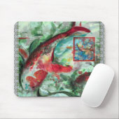 Koi Carp Fish Painting Muismat (Met muis)