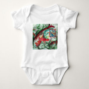 Koi Carp Fish Painting Romper