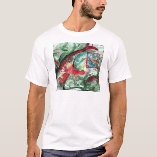 Koi Carp Fish Painting T-shirt (Voorkant)