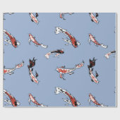 Koi Carp Fish Pattern Cadeaupapier (Vlak)