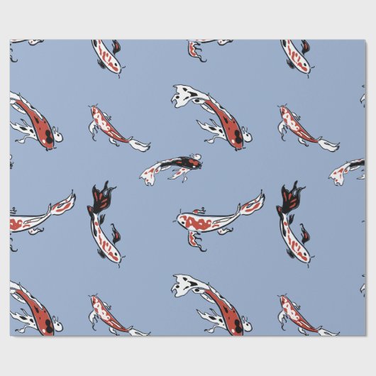 Koi Carp Fish Pattern Cadeaupapier (Vlak)