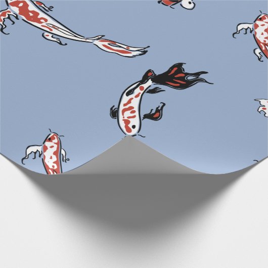 Koi Carp Fish Pattern Cadeaupapier (Hoek)
