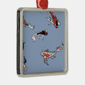 Koi Carp Fish Pattern Kerstannament Metalen Ornament (Rechts)