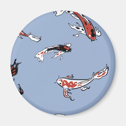 Koi Carp Fish Pattern Magneet (Voorkant)