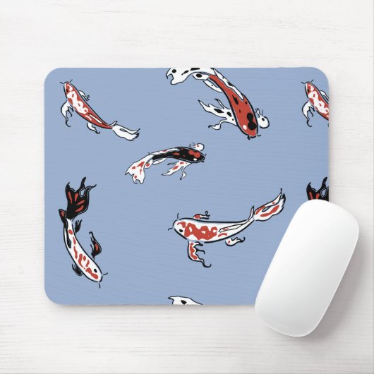 Koi Carp Fish Pattern Muismat (Met muis)