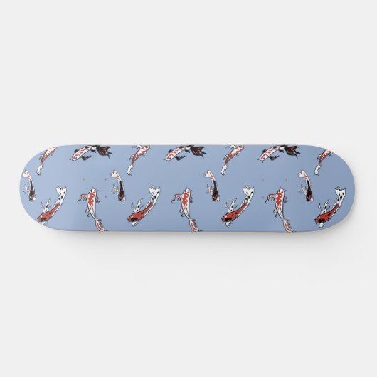 Koi Carp Fish Pattern Persoonlijk Skateboard (Horizontaal)