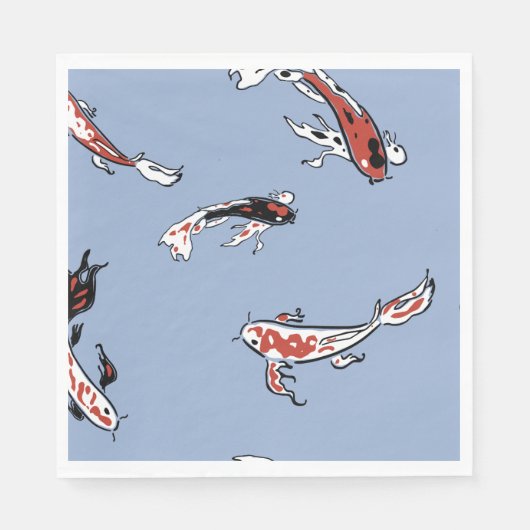 Koi Carp Fish Pattern Servet (Voorkant)