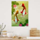 Koi Carp Fish Poster (Keuken)