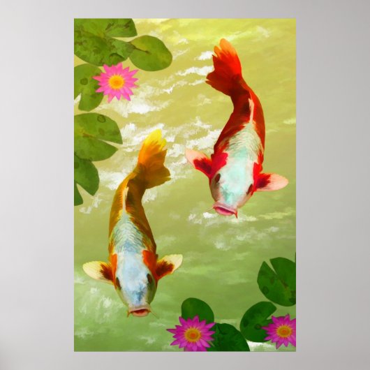 Koi Carp Fish Poster (Voorkant)